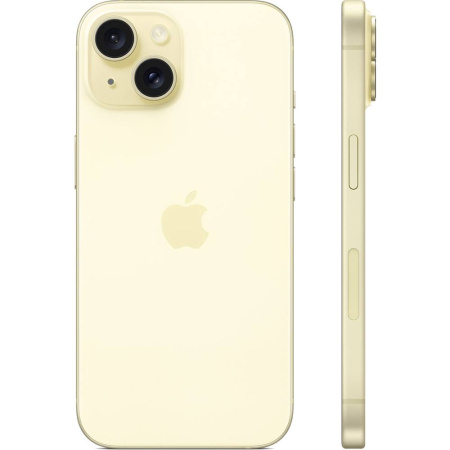 Смартфон Apple iPhone 15 желтый 2