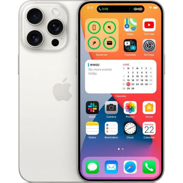 Смартфон Apple iPhone 15 Pro Max белый титан 1